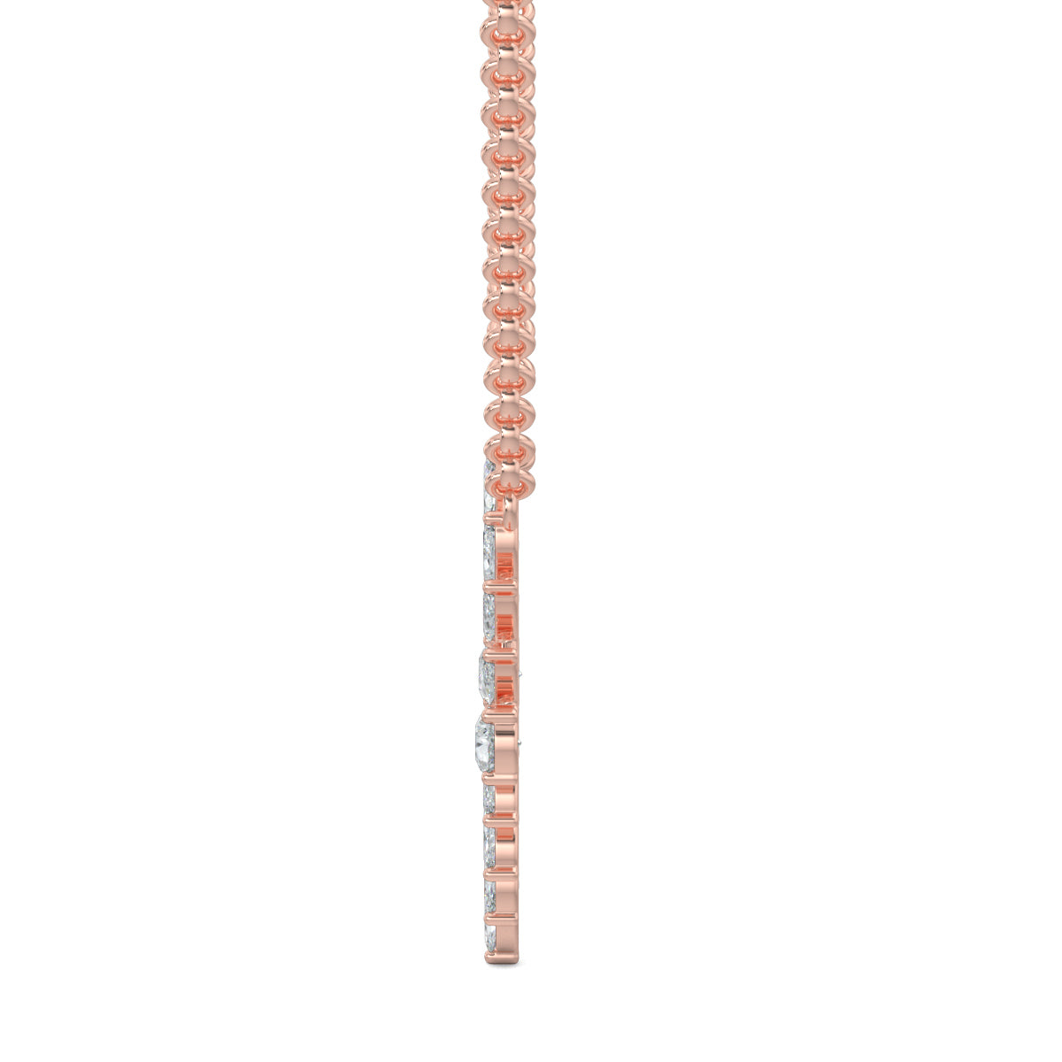 Rose Gold, Diamond Pendants, Marquise Sparkle Pendant, Diamond Pendant, Natural Diamonds, Lab-grown Diamonds, Casual Pendant, Elegant Jewelry