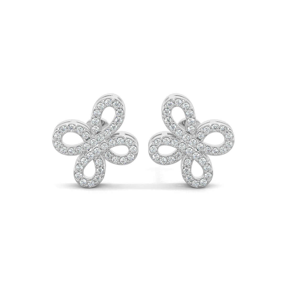 White Gold, Diamond Pendant, Natural Diamonds, Lab-grown Diamonds, Whimsical Butterfly Pendant Set, Casual pendant set, Diamond pendant set, Twist and turn design, Pear diamond accents