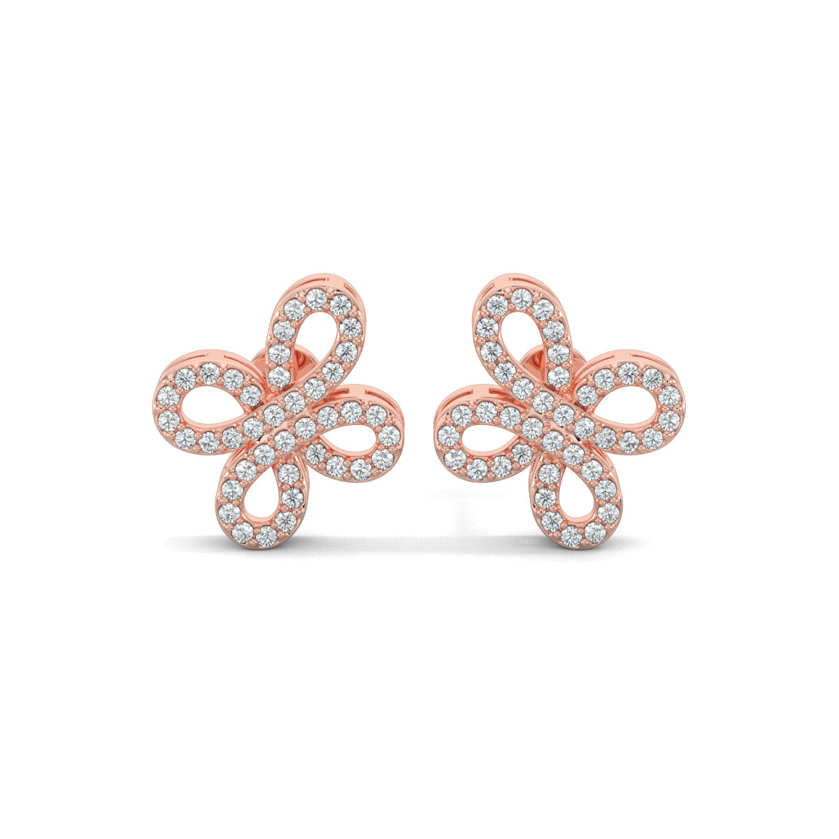 Rose Gold, Diamond Pendant, Natural Diamonds, Lab-grown Diamonds, Whimsical Butterfly Pendant Set, Casual pendant set, Diamond pendant set, Twist and turn design, Pear diamond accents