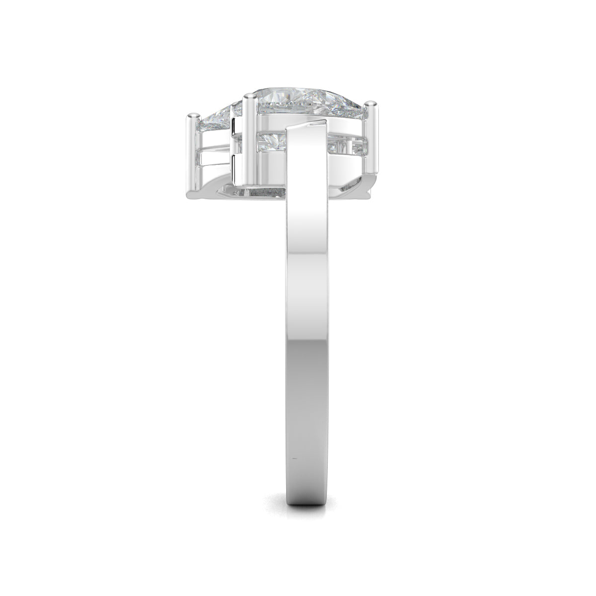 White Gold, Diamond Ring, natural diamond rings, lab-grown diamond rings, pear diamond rings, everyday rings, sustainable diamond jewelry, classic diamond bands