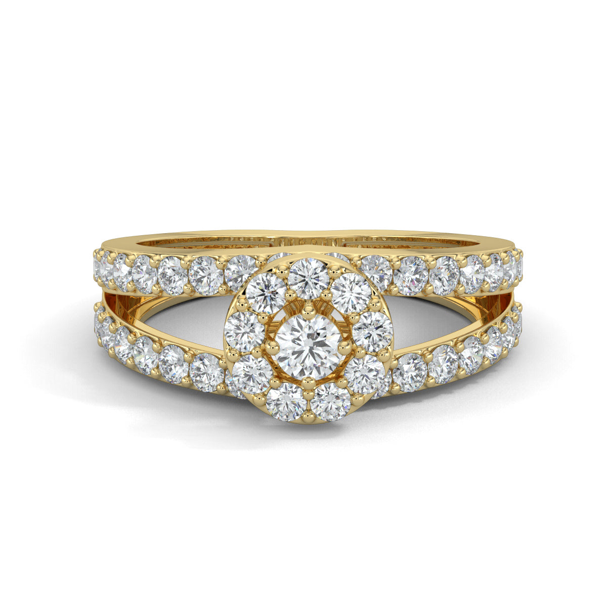 Yellow Gold, Diamond Ring, Trillion cut, Timeless, Elegancec, Luxury Jewellery, Contemporary Flair, Sparkle, Daily Wear, Exquisite metals, Ocassion Jewellery