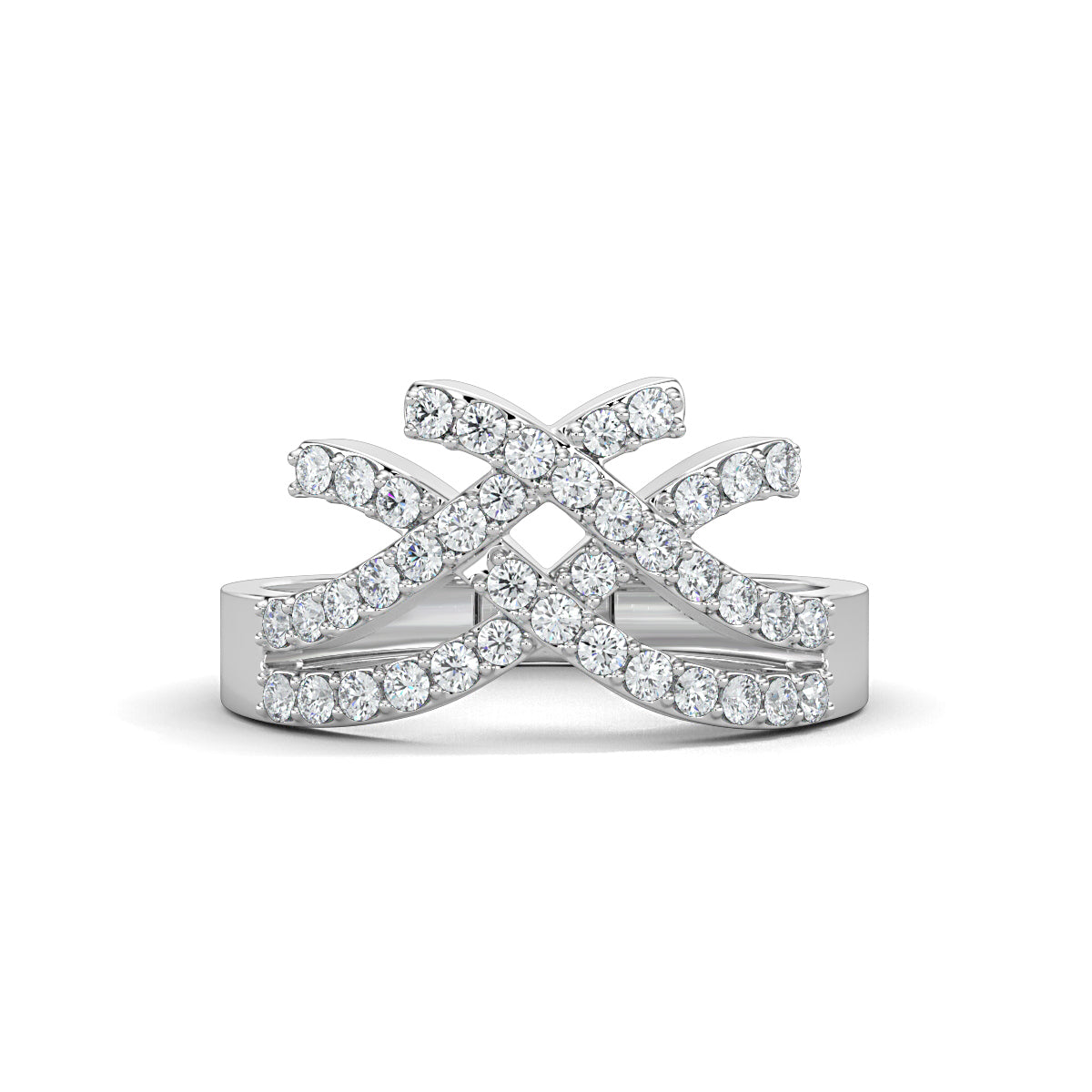 White Gold, Diamond Ring, Diamond ring, Bella Crown Diamond Ring, Italian design ring, Everyday diamond ring, Natural diamond ring, Lab-grown diamond ring, Split shank diamond ring, Crown-inspired ring, Diamond-studded ring