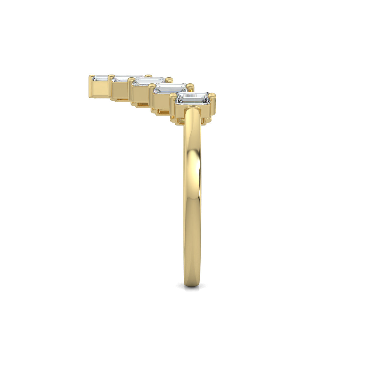 Yellow Gold, Diamond Ring, Natural diamond ring, Lab-grown diamond ring, Sovereign crown ring, Regal diamond jewelry, Baguette diamond ring, Everyday luxury ring, Sustainable diamond band, Classic elegance ring, Eco-friendly diamond jewelry