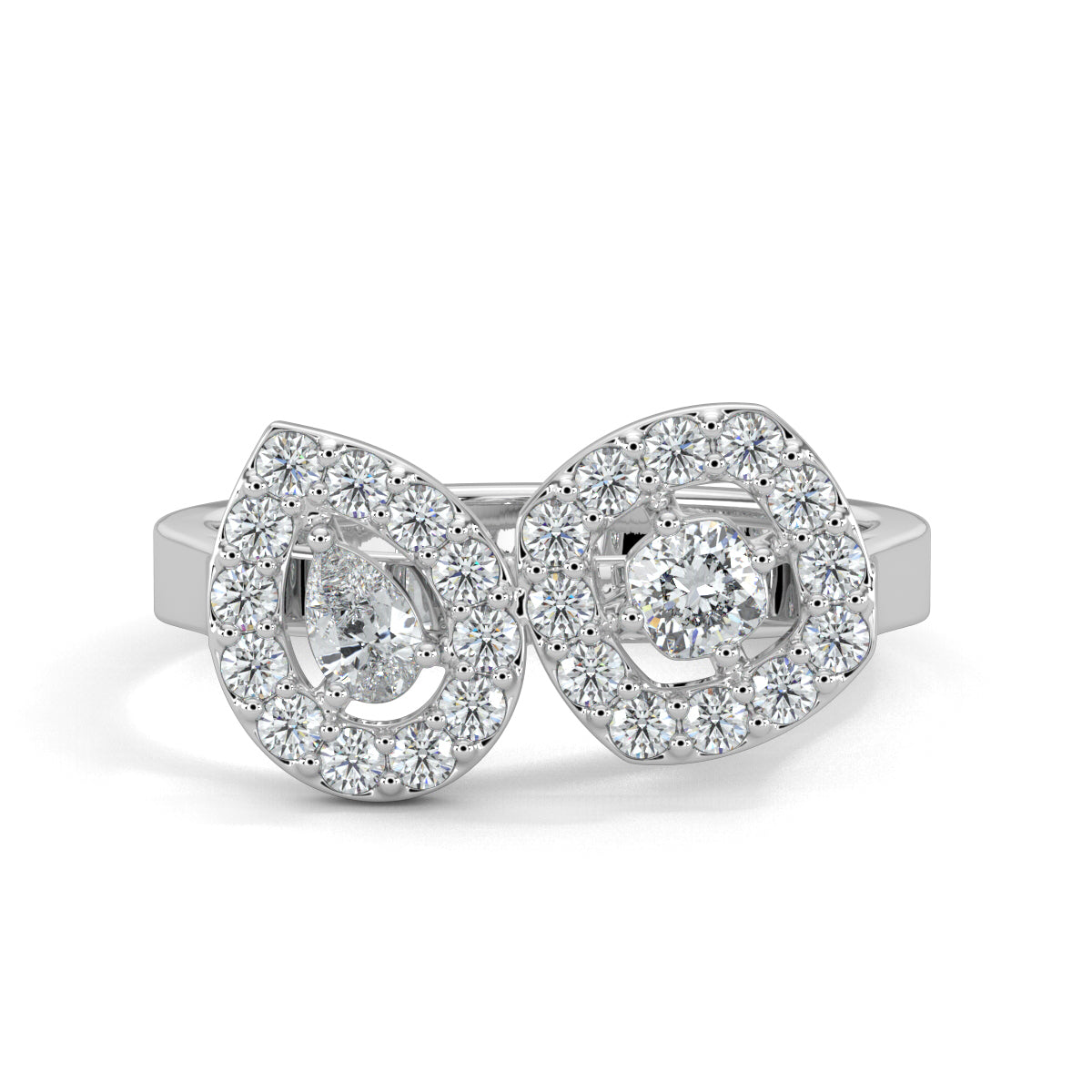 White Gold, Diamond Ring, Eclat Halo solitaire ring, natural diamonds, lab-grown diamonds, diamond halo setting, solitaire diamond, elegant jewelry, engagement ring, luxury ring