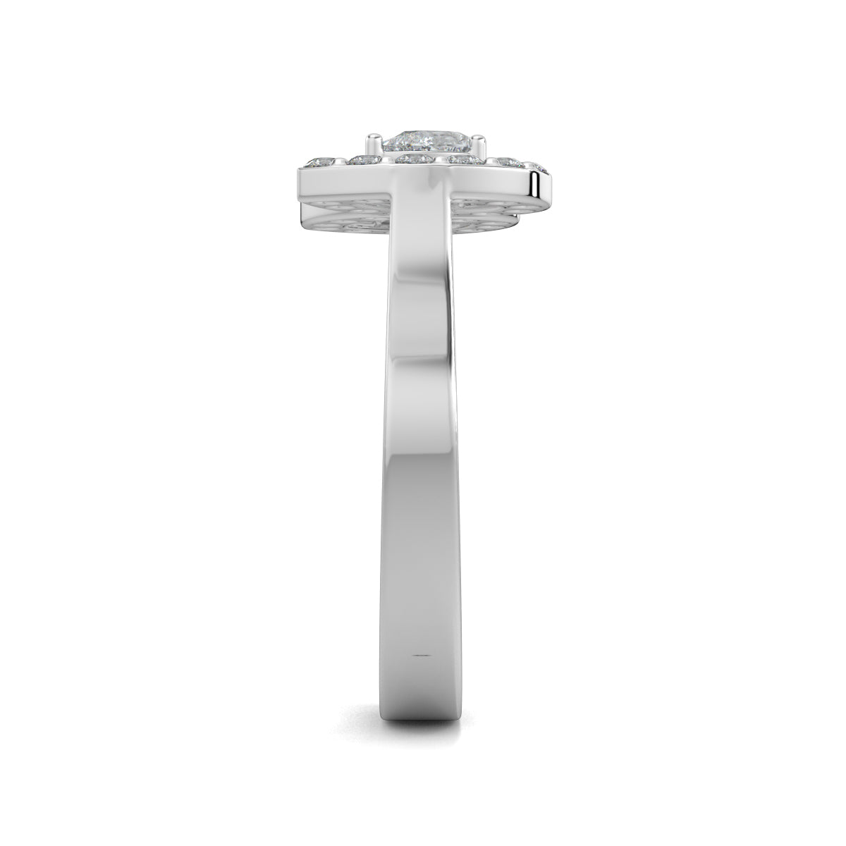 White Gold, Diamond Ring, Eclat Halo solitaire ring, natural diamonds, lab-grown diamonds, diamond halo setting, solitaire diamond, elegant jewelry, engagement ring, luxury ring