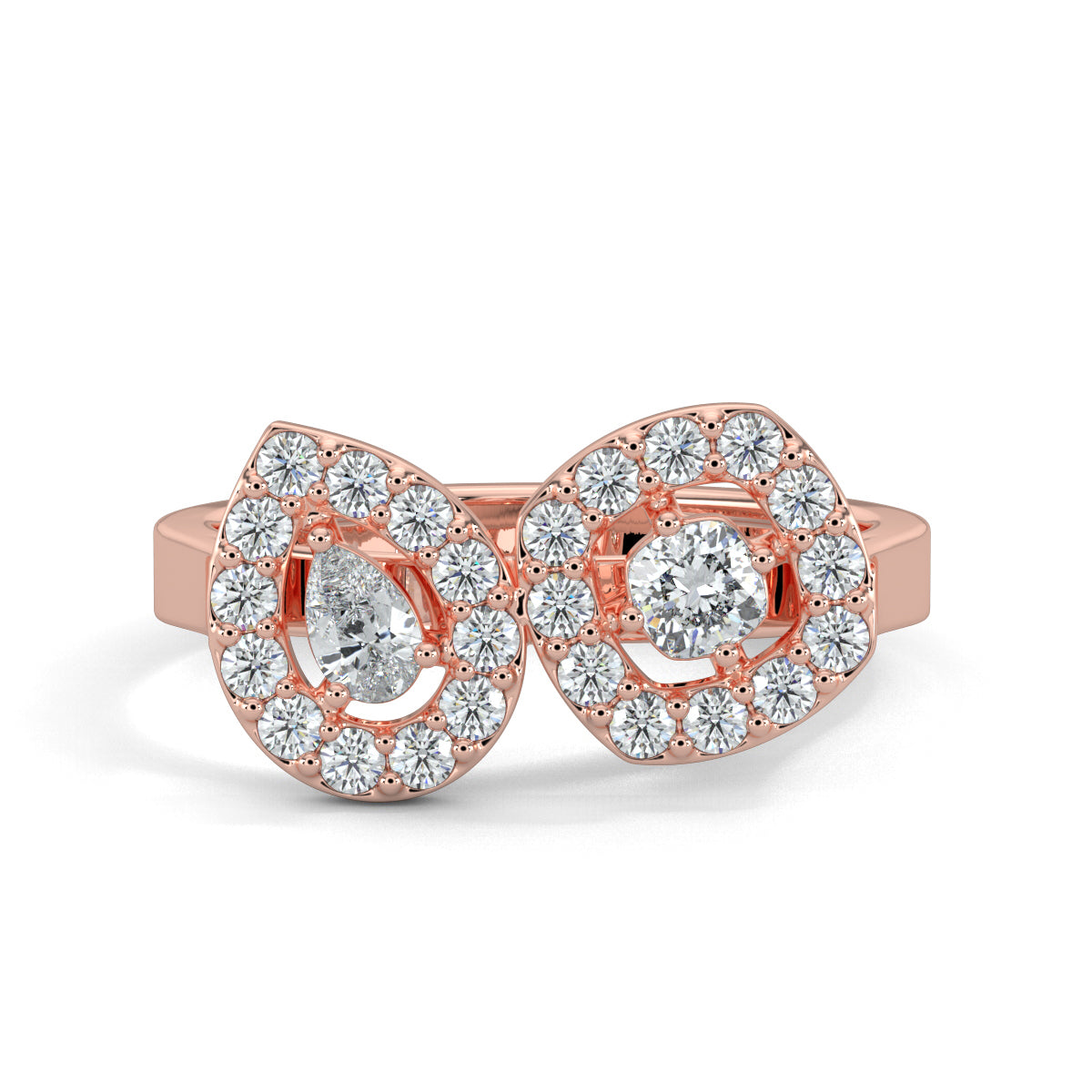 Rose Gold, Diamond Ring, Eclat Halo solitaire ring, natural diamonds, lab-grown diamonds, diamond halo setting, solitaire diamond, elegant jewelry, engagement ring, luxury ring