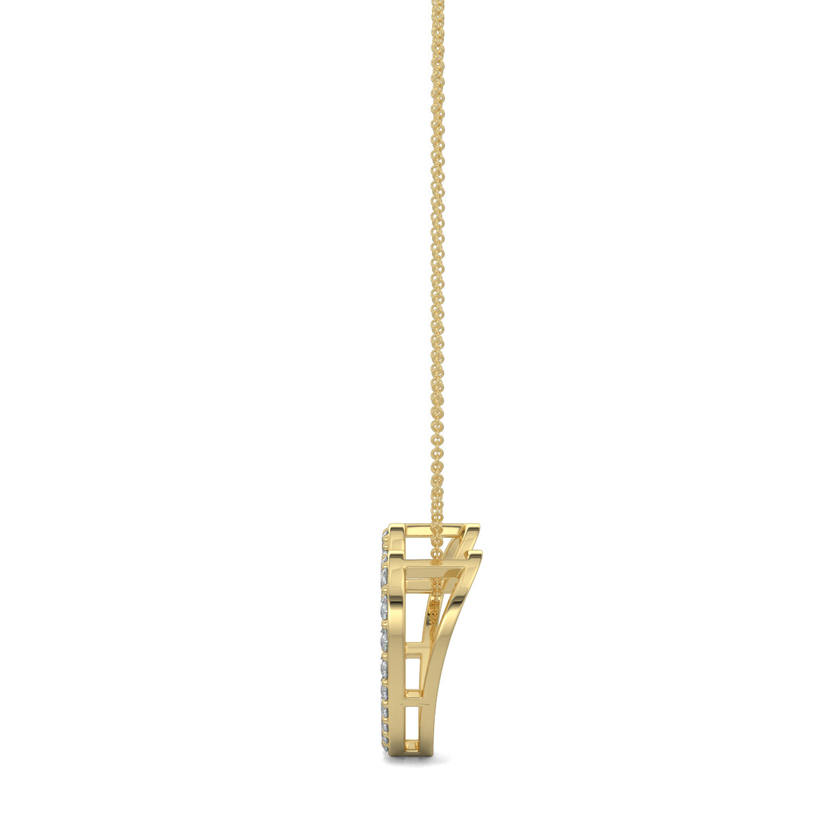 Yellow Gold, Diamond Pendants, natural diamond pendant, lab-grown diamond pendant, Lovebird Diamond Pendant, Forever Yours Collection, Heart Pendant, Casual Pendant, Swan Shape, Diamond Jewelry