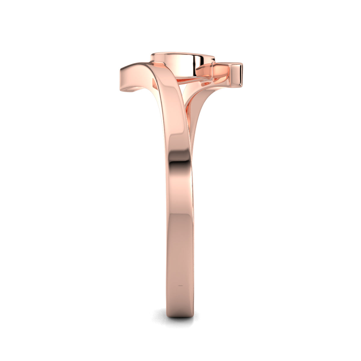 Rose Gold, Diamond Ring, Natural diamond ring, Lab-grown diamond ring, Everlasting Heart Sparkle Ring, Forever Yours collection, open band diamond ring, pave setting, heart-shaped diamond ring, round diamonds, elegant jewelry