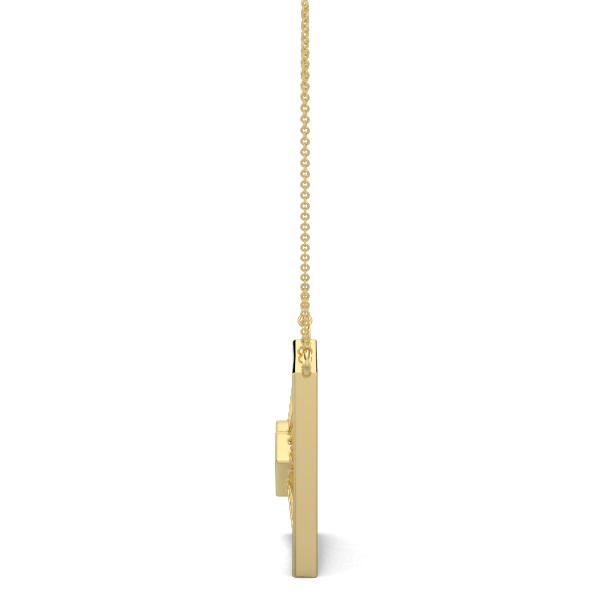Yellow Gold, Diamond Pendants, natural diamond pendant, lab-grown diamond pendant, casual diamond pendant, princess cut diamond necklace, heart shaped pendant, rectangle pendant, jali pattern pendant, sunrays pendant, Sunbeam Love Pendant
