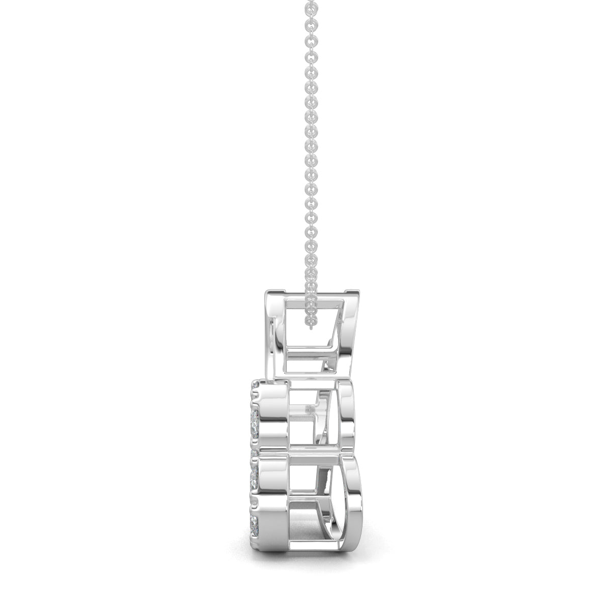White Gold, Diamond Pendants, natural diamond pendant, lab-grown diamond pendant, casual diamond pendant, round diamonds, heart shaped pendant, rectangle pendant, two hearts interwined pendant