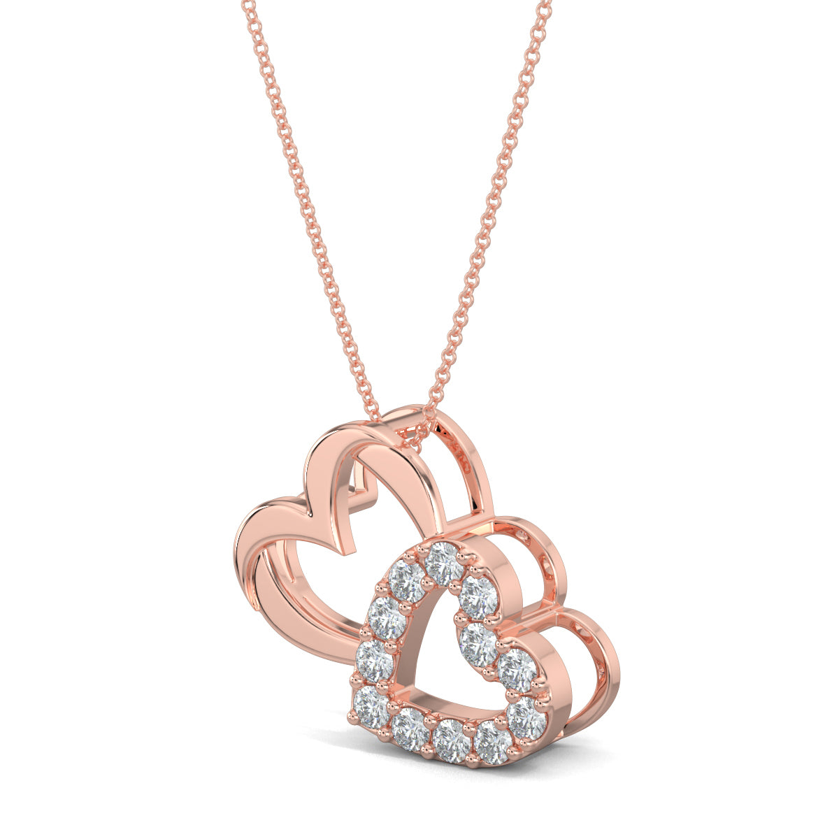 Rose Gold, Diamond Pendants, natural diamond pendant, lab-grown diamond pendant, elegant diamond pendant, mid-length pendant, marquise diamond pendant, pear diamond pendant, radiant-cut diamond pendant, kadi work pendant