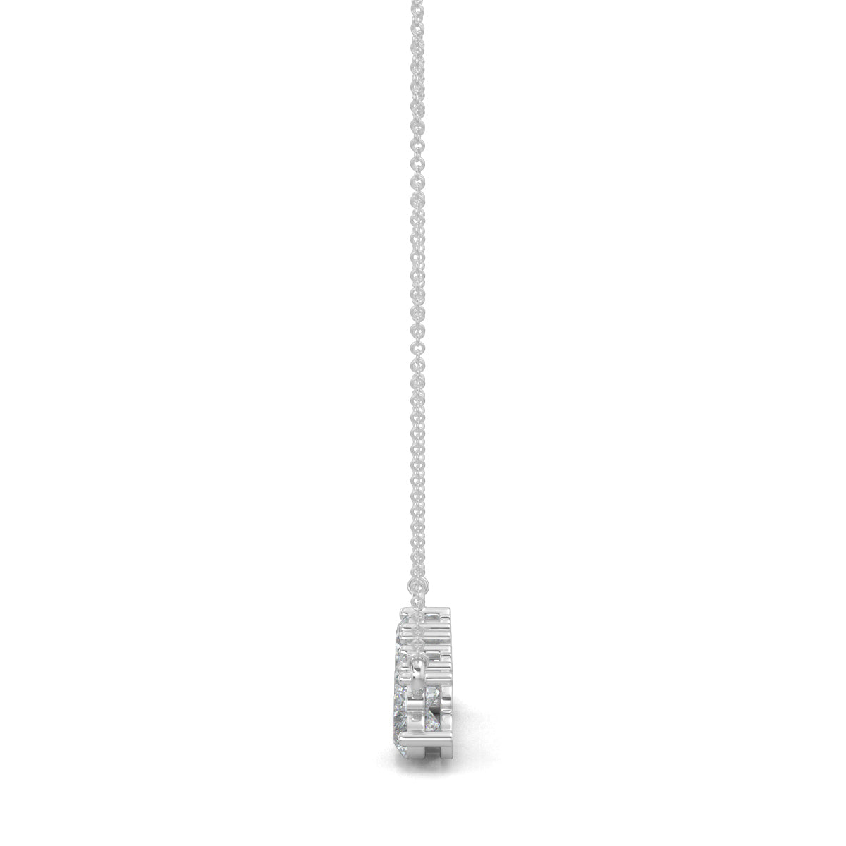 White Gold, Diamond Pendants, natural diamond pendant, lab-grown diamond pendant, Love Line Diamond Pendant, Forever Yours collection, casual diamond pendant, heart-shaped diamonds
