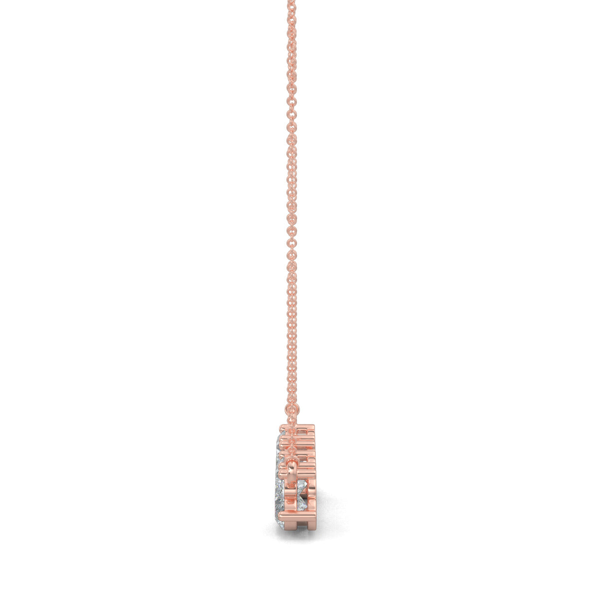 Rose Gold, Diamond Pendants, natural diamond pendant, lab-grown diamond pendant, Love Line Diamond Pendant, Forever Yours collection, casual diamond pendant, heart-shaped diamonds