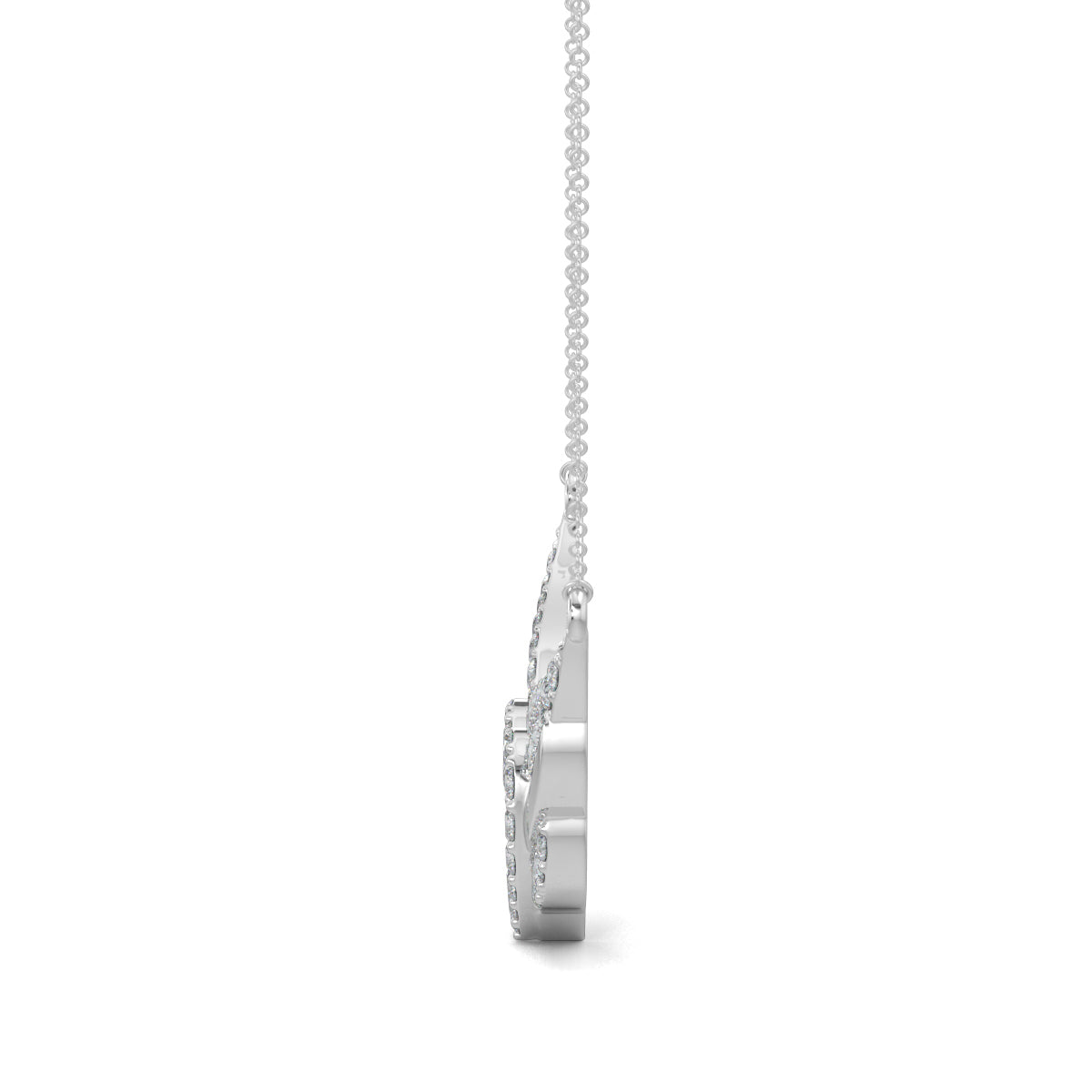 White Gold, Diamond Pendants, natural diamond pendant, lab-grown diamond pendant, Angelic Heart Pendant, Casual Diamond Pendant, Heart Pendant, Round Diamonds, Forever Yours Collection, Celestial Jewelry