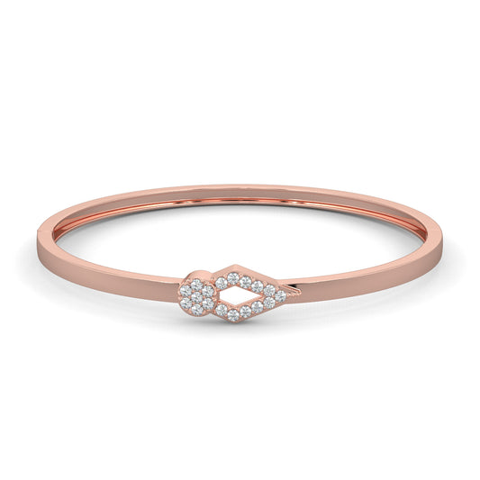 Rose Gold, Diamond Bracelet, Natural diamond bracelet, Lab-grown diamond bracelet, Crest Oval Diamond Bracelet, oval bracelet, diamond crest motif, luxury jewelry, diamond bracelet for women