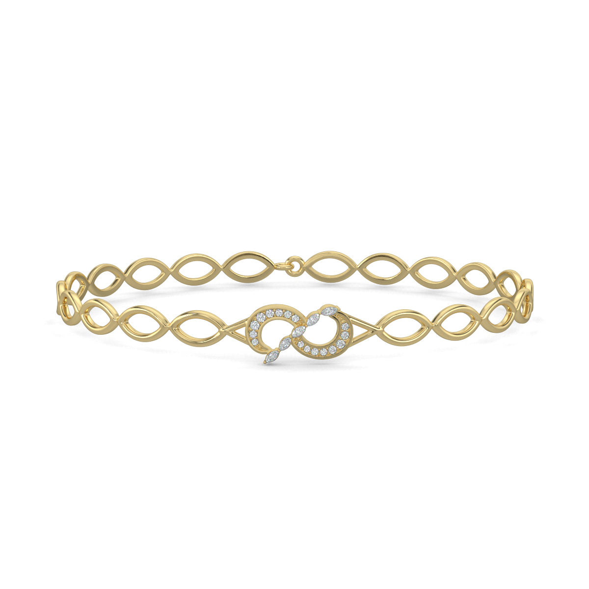 Yellow Gold, Diamond Bracelet, Natural diamond bracelet, Lab-grown diamond bracelet, eternal chain bracelet, diamond bracelet, chain band bracelet, marquise diamonds, round diamonds, elegant jewelry, timeless design