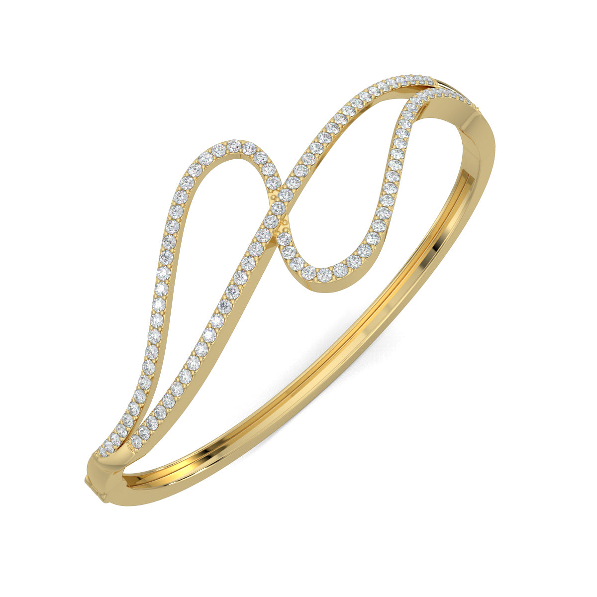Yellow Gold, Diamond bracelet, Amore bracelet, Italian design, natural diamonds, lab-grown diamonds, luxury accessory, elegant jewelry