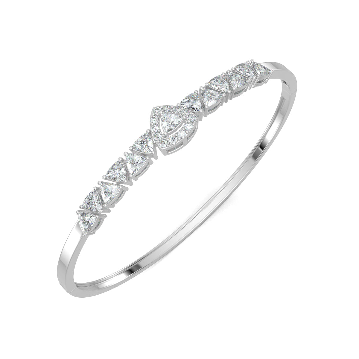 White Gold, Diamond Bracelet, Natural diamond bracelet, Lab-grown diamond bracelet, Oval diamond bracelet, Trillion-cut diamond bracelet, Pave-set diamond bracelet, Ethical diamond jewelry
