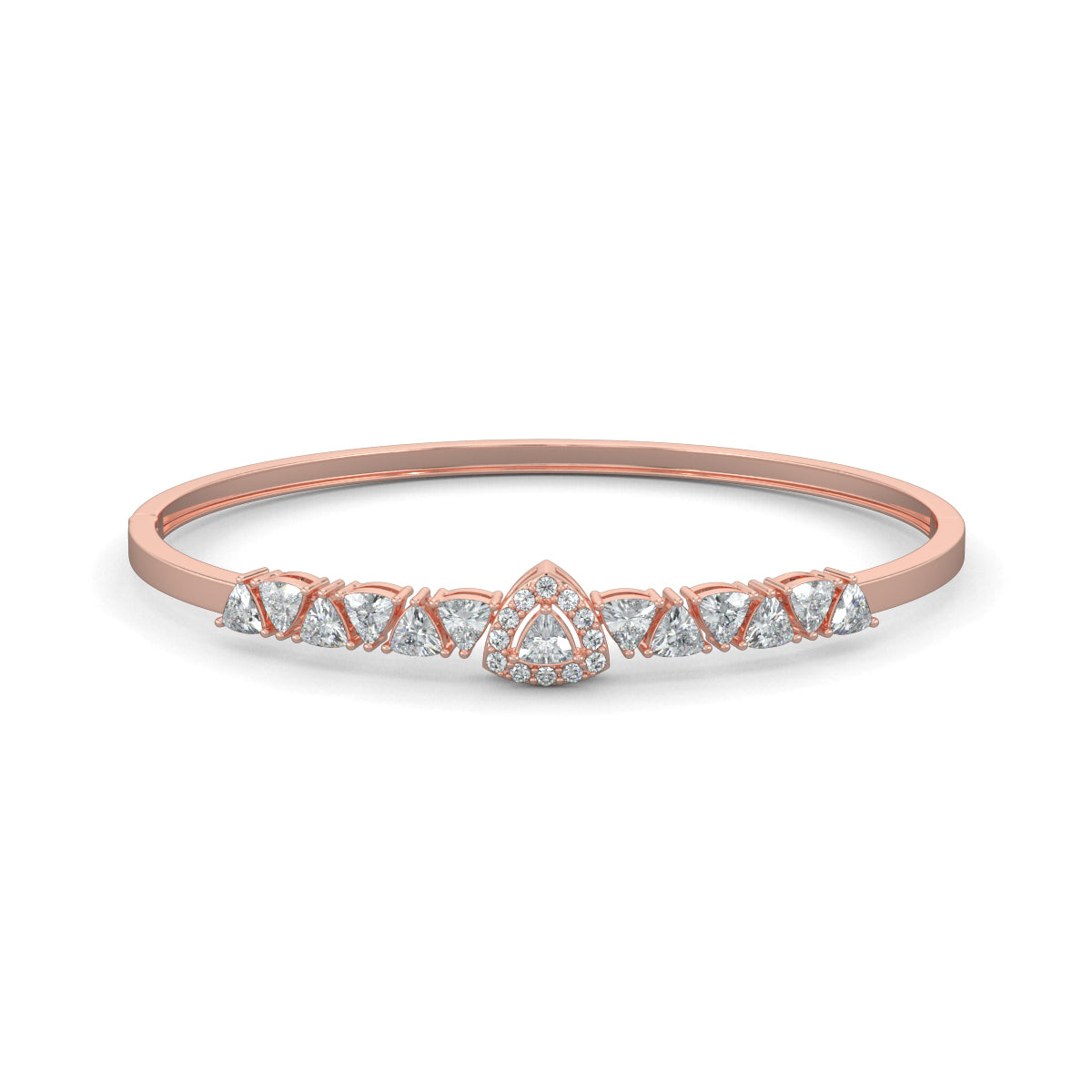 Rose Gold, Diamond Bracelet, Natural diamond bracelet, Lab-grown diamond bracelet, Oval diamond bracelet, Trillion-cut diamond bracelet, Pave-set diamond bracelet, Ethical diamond jewelry