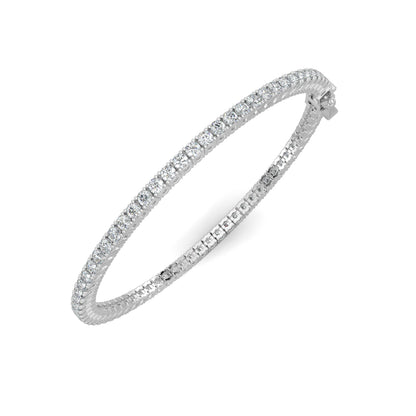 White Gold, Diamond Bracelet, Natural diamond bracelet, Lab-grown diamond bracelet, 8-Pointer Tennis Bracelet, tennis bracelet, prong setting, jewelry