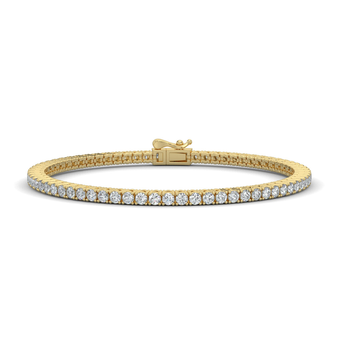 Yellow Gold, Diamond Bracelet, Natural diamond bracelet, Lab-grown diamond bracelet, 15-Pointer Tennis Bracelet, tennis bracelet, prong setting, jewelry