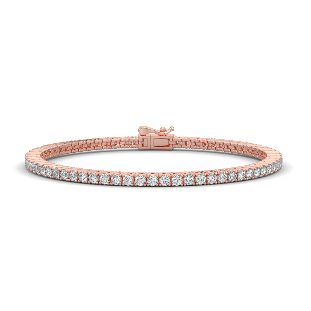 Rose Gold, Diamond Bracelet, Natural diamond bracelet, Lab-grown diamond bracelet, 10-Pointer Tennis Bracelet, tennis bracelet, prong setting, jewelry