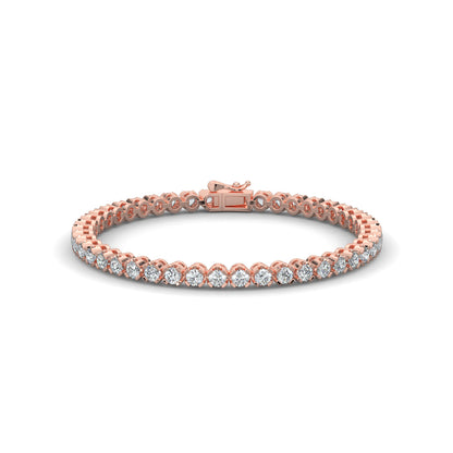 Rose Gold, Diamond Bracelet, Natural diamond bracelet, Lab-grown diamond bracelet, 20-Pointer Buttercup Tennis Bracelet, tennis bracelet, buttercup setting, jewelry