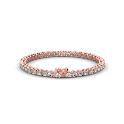 Rose Gold, Diamond Bracelet, Natural diamond bracelet, Lab-grown diamond bracelet, 20-Pointer Buttercup Tennis Bracelet, tennis bracelet, buttercup setting, jewelry