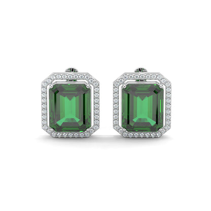 White Gold, 18kt, 14kt, Emerald Charm Earrings, Emerald-shaped diamonds, Timeless beauty, Jewelry,Jewellery,  Fashion, Accessories, Diamond earrings