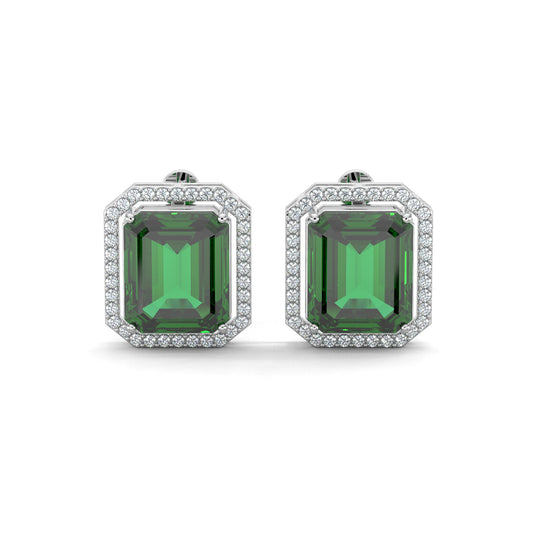 White Gold, 18kt, 14kt, Emerald Charm Earrings, Emerald-shaped diamonds, Timeless beauty, Jewelry,Jewellery,  Fashion, Accessories, Diamond earrings