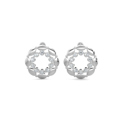 White Gold, Diamond Earrings, Vivara round diamond earrings, natural diamond studs, lab-grown diamond studs, elegant diamond earrings, round-shaped earrings, sophisticated jewelry