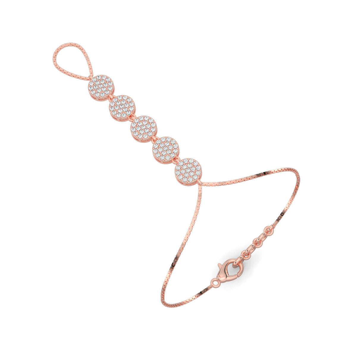 Rose Gold, Diamond Hathphool, Natural diamond hathphool, Lab-grown diamond hathphool, Luxe Diamond Hathphool, Casual Jewelry, Elegant Hathphool, Everyday Luxury, Diamond Accessories, Casual Hathphool Design, Modern Jewelry, Simple Diamond Jewelry