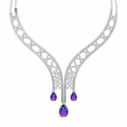 White Gold, Diamond Necklace, Natural diamond necklace, Lab-grown diamond necklace, Diamond Necklace Set, Casual Jewelry, Lariat Necklace, Amethyst Jewelry, Elegant Necklace, Matching Earrings, Modern Jewelry, Women’s Fashion Jewelry