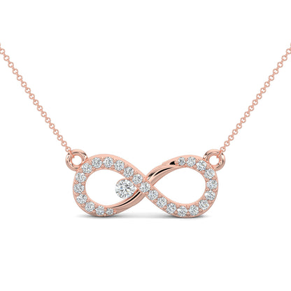 Rose Gold, Diamond Pendants, Endless love pendant, natural diamonds pendant, lab-grown diamonds pendant, infinity symbol jewelry, diamond infinity necklace, elegant pendant, timeless love necklace, diamond jewelry, everlasting bond pendant.