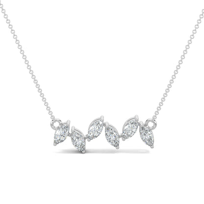 White Gold, Diamond Pendants, Natural diamond pendant, Lab-grown diamond pendant, Marquise diamond pendant, Embrace design pendant, Ethically sourced diamonds, Elegant jewelry accessory