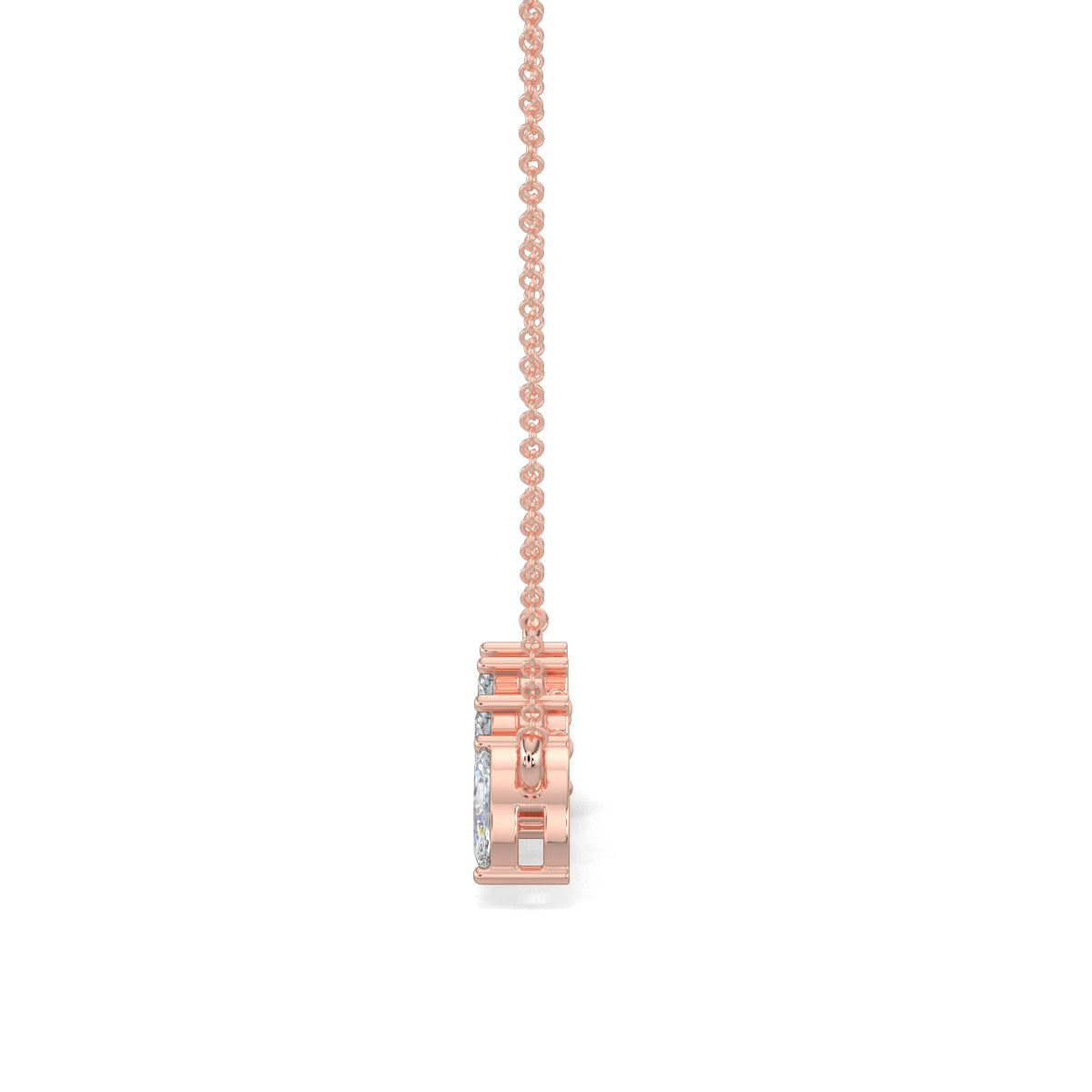 Rose Gold, Diamond Pendants, Natural diamond pendant, Lab-grown diamond pendant, Marquise diamond pendant, Embrace design pendant, Ethically sourced diamonds, Elegant jewelry accessory