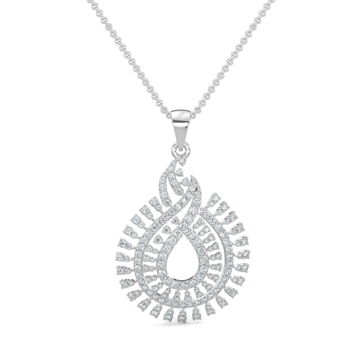 WhiteGold, Diamond Pendants, traditional design pendant, casual pendant, pear-shaped pendant, round diamond pendant, diamond jewelry, Natural Diamonds, Lab-Grown Diamonds, Elegant Jewelry