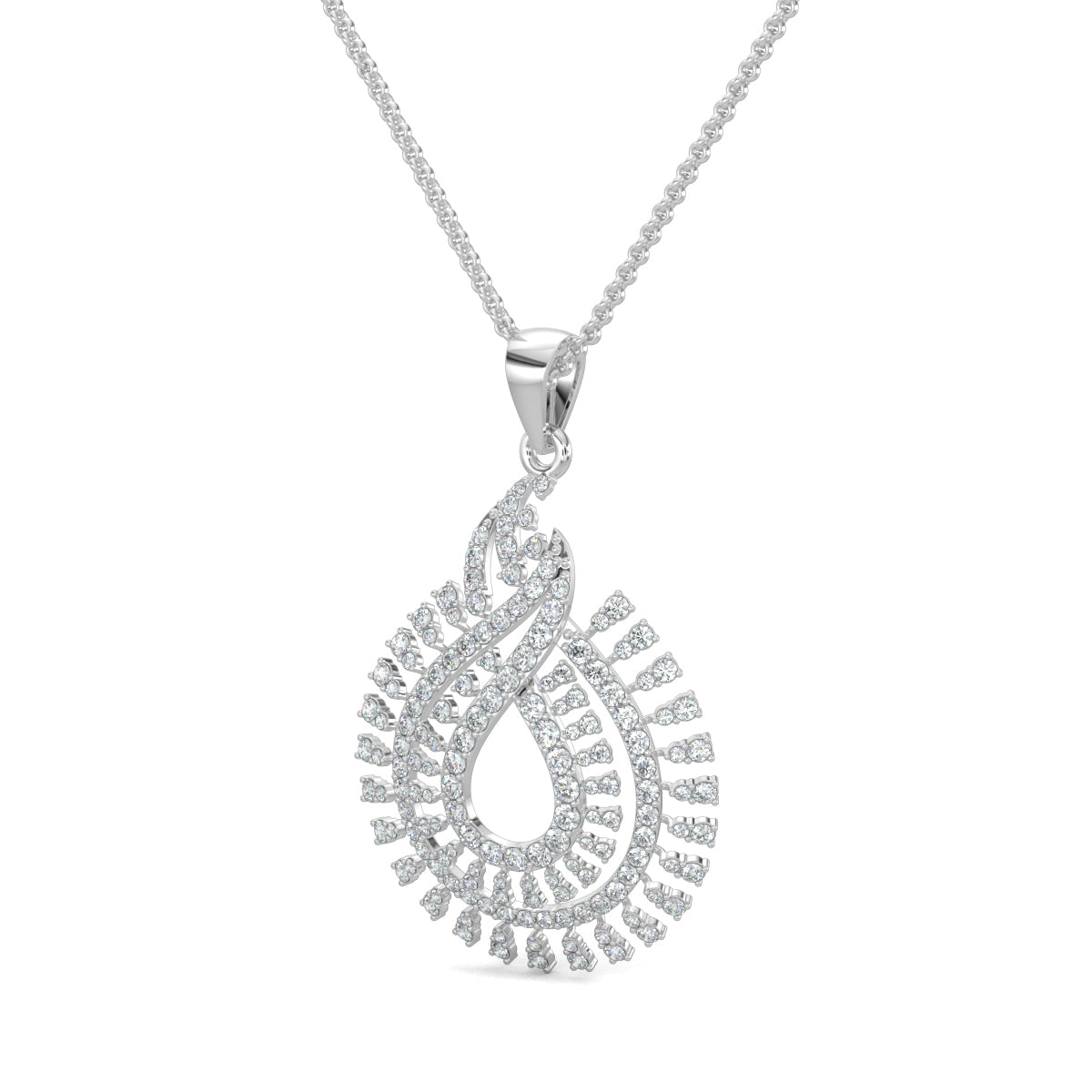 WhiteGold, Diamond Pendants, traditional design pendant, casual pendant, pear-shaped pendant, round diamond pendant, diamond jewelry, Natural Diamonds, Lab-Grown Diamonds, Elegant Jewelry