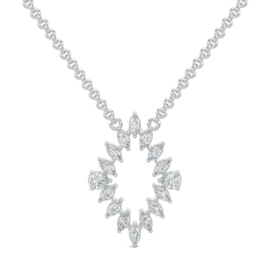 White Gold, Diamond Pendants, Marquise Sparkle Pendant, Diamond Pendant, Natural Diamonds, Lab-grown Diamonds, Casual Pendant, Elegant Jewelry