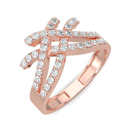 Rose Gold, Diamond Ring, Diamond ring, Bella Crown Diamond Ring, Italian design ring, Everyday diamond ring, Natural diamond ring, Lab-grown diamond ring, Split shank diamond ring, Crown-inspired ring, Diamond-studded ring