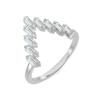 White Gold, Diamond Ring, Natural diamond ring, Lab-grown diamond ring, Sovereign crown ring, Regal diamond jewelry, Baguette diamond ring, Everyday luxury ring, Sustainable diamond band, Classic elegance ring, Eco-friendly diamond jewelry