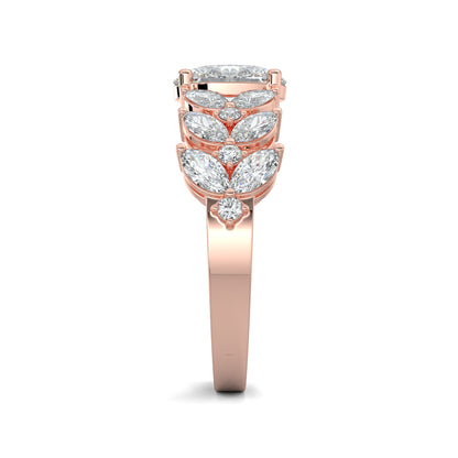 Rose Gold, Diamond Ring, Galactic Charm Solitaire Ring, Natural Diamonds, Lab-Grown Diamonds, Celestial Jewelry, Oval Cut Diamond, Marquise Cut Diamonds, Classic Band Ring