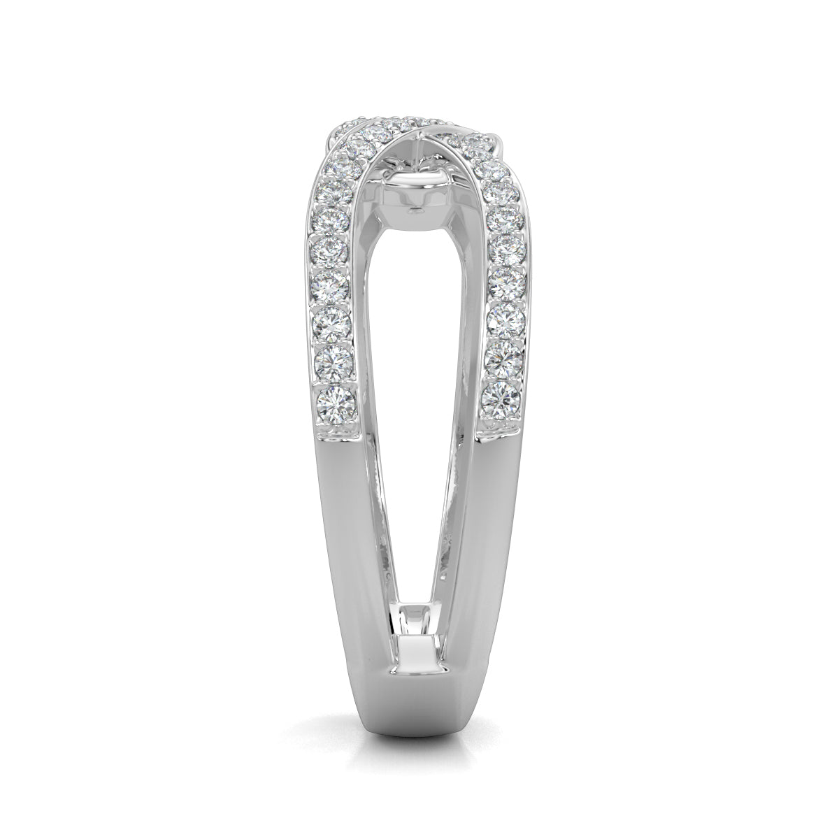 WhiteGold, Diamond Rings, Natural Diamonds, Lab-Grown Diamonds, Entwined Love Knot Ring, Forever Yours Collection, Elegant Knot Design