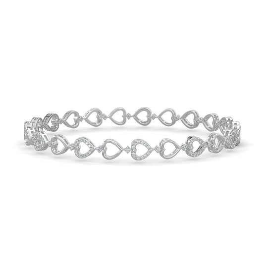 White Gold, Diamond Bracelet, Natural diamond bracelet, Lab-grown diamond bracelet, Baguette diamond bracelet, Luxurious diamond accessory, Oval bracelet, Ethical diamond jewelry, Jali pattern bracelet