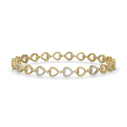 Yellow Gold, Diamond Bracelet, Natural diamond bracelet, Lab-grown diamond bracelet, Baguette diamond bracelet, Luxurious diamond accessory, Oval bracelet, Ethical diamond jewelry, Jali pattern bracelet
