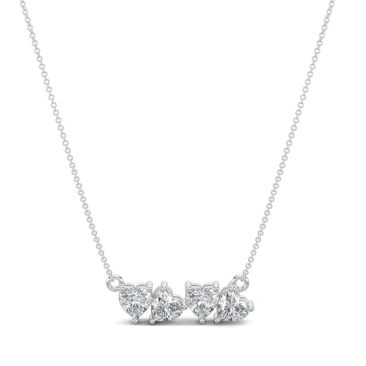 White Gold, Diamond Pendants, natural diamond pendant, lab-grown diamond pendant, Love Line Diamond Pendant, Forever Yours collection, casual diamond pendant, heart-shaped diamonds